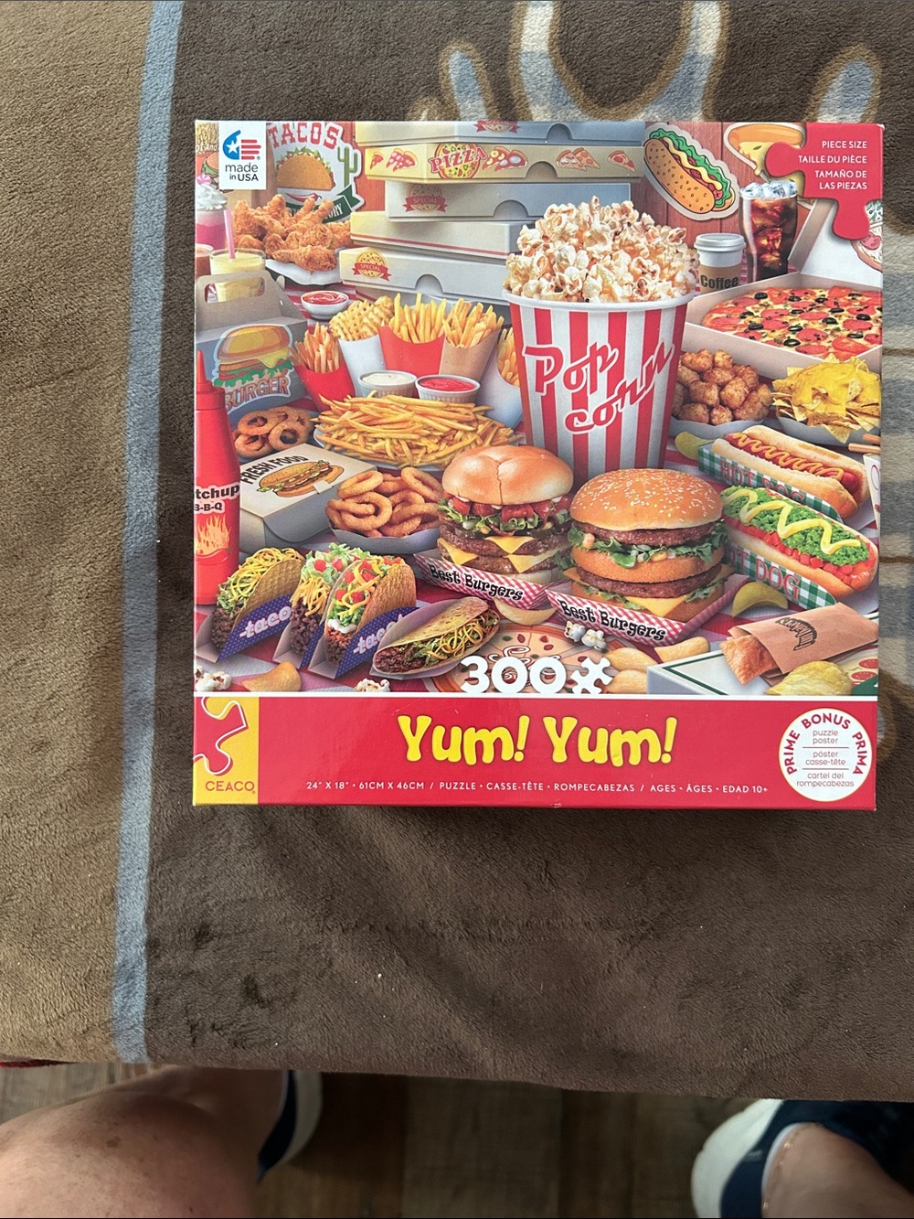 Ceaco Yum! Yum! 300-Piece Puzzle — Colorful Red & Yellow Box Art